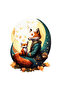 Wooden Puzzle - Dance of the Fox and the Moon - 320 Pieces, 29X38 cm - 4