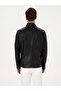 Black Faux Leather Coat 50314571-Vr046 - 5