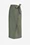 Khaki Linen Skirt - Bow Tie