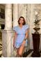 Women's Linen Ruffle Shorts Dress