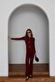 Women's Buttoned Blouse Palazzo Pants Ottoman Top and Bottom Set - 2