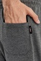 Men's Gray Zipper Pocket Straight Leg Sweatpants Bottom-P601 - 4