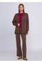 Jacquard Patterned Relaxed Cut Knitwear Jacket - 5