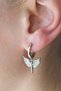 Vip Steel Stone Detailed Angel Earrings