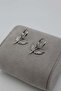 Vip Steel Stone Detailed Angel Earrings - 3