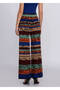 Patterned Merino Wool Blended Knitwear Trousers - 3