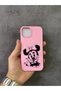 iPhone 15 Compatible Minnie Mouse D Patterned Pink Case - 3