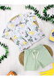 Forest Patterned Baby Boy Summer Short Sleeve Shorts Suit 6 Months, 9 Months, 12 Months, 18 Months - 2