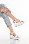 White Cross-Band Paddle Women's Sandals