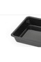 2 Pieces (36 and 26*37 cm) Black Glossy Enamel Round and Square Oven Tray Set - 3