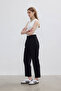 Black Iron-On Patterned Pants - 3