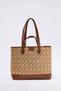 Monogram Brown Tote Bag