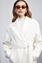 Ecru Double Button Classic Coat - 4
