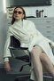 Ecru Double Button Classic Coat