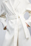 Ecru Double Button Classic Coat - 5