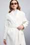 Ecru Double Button Classic Coat - 3