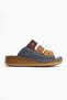 Women's Denim Blue Purple Comfort Laser Cut Genuine Leather Women's Slippers - 2