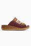 Genuine Leather Joelle Burgundy Green Powder Orange Comfort Laser Cut Women's Slippers - 2