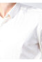 Basic Shirt Collar Plain White Men's Shirt Satin - 5