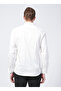 Basic Shirt Collar Plain White Men's Shirt Satin - 4