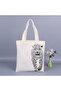 Patterned Tote Bag - Artistic Shoulder Bag - Women's Shopping Bag - 3