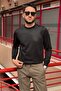 Men'S, Crew Neck, Slim Fit, Old Money, Wool-Acrylic Fiber, Knitwear Sweater Pltk03 - 4