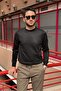 Men'S, Crew Neck, Slim Fit, Old Money, Wool-Acrylic Fiber, Knitwear Sweater Pltk03