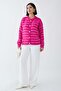 Thin Striped Fuchsia Knitwear Cardigan - 2