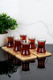 6 Pieces Square Modern Coasters Tea Plate Coasters Cup Coasters Set - 2