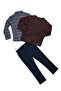 3-piece knitwear sweat & pants & shirt boys' set - 3