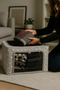 3 Pieces Polka Dot Steel Framed Window Organizer Medium Storage Bag Wire Storage Bag 40x50x30cm Sweater Bag - 5