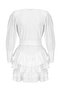 Ribera Women's White Ruffle Layered Padded Dress - 3