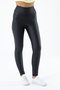 Women's Leather Leggings Black High Waist Lycra Recovery and Stretchy - 000390 - 2
