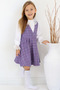 Girl's Valeria Tweed Lilac Gilet Dress - 6