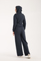 Women's Hooded, Side Gathered Seasonal Top and Bottom Set - 5