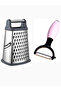 Stainless Large Size Steel Grater and Slingshot with Silicone Handle Chubby Steel Laser Cut Peeler