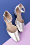 Genuine Leather Low Heel Shoes Vdt.010 Lame - 3