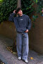 1989 Oversize Unisex Premium Washed Black Hoodie with Back Print - 5
