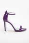 Platform High Heeled Purple Patent Leather Evening Dress Shoes - 3