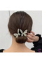 Elegant Butterfly Zircon Stone Women's Easy Wire Bun Buckle Silver Color - Daily Stylish Hair Accessory - 6