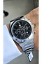 Rym-81051 Men's Lux Crono Wristwatch - Steel Case and Strap - Sapphire Glass - 2 Years Warranty Ss-Bk - 4