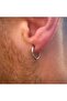 14mm Surgical Steel Hoop Earrings Silver Color - 6