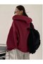 Women's Hooded Detail Zippered Balloon Sleeve Cardigan - 4