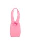 Morella Pink Color Backless Dress with Rose Detail - 2