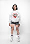Mon Cherie Printed Oversize White Hoodie - 5