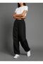 Women's Elastic Black Parachute Pants - 3