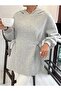 Women's Hooded Custom Design Gray Sweatshirt with Belt