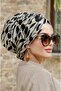 البيج الأسود منقوشة مشبك بونيه - 3
