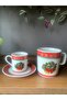New Year-Christmas Bell Model 6 Piece Set of 2 Person Mug and Turkish Coffee Cup Set - 2