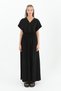 Women's V-Neck Buttoned Shirt Dress - 31822Elb - 2